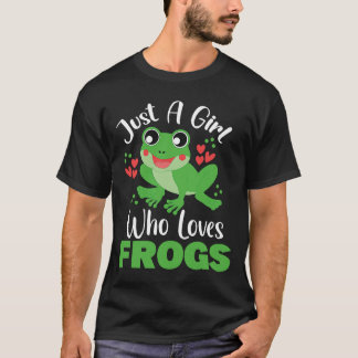 Frog Just a Girl, der Lieben Frogs Funny Frog Love T-Shirt