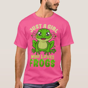 Frog Just a Girl, die Frösche Funny Frog Lover Lie T-Shirt