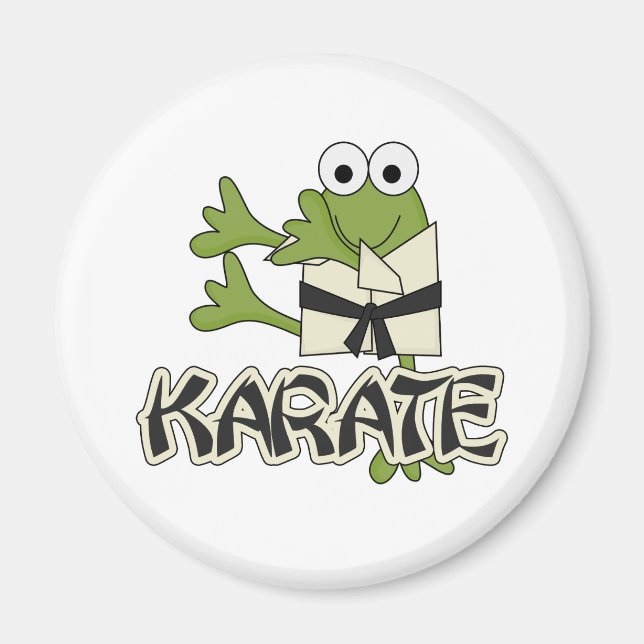 Frog Karate Tshirts und Geschenke Magnet (Vorne)
