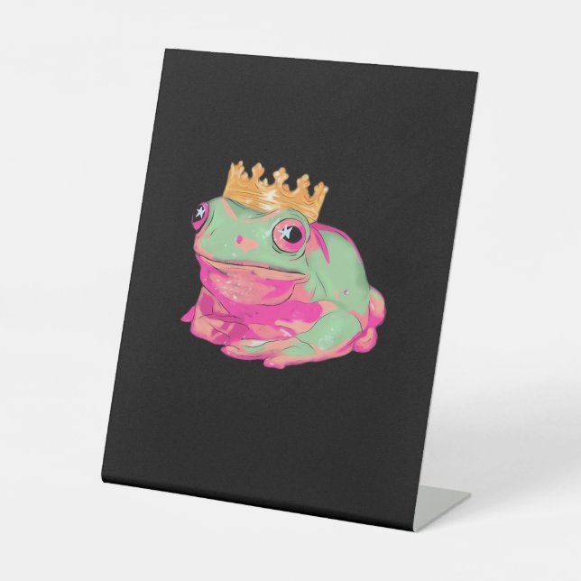Frog King - Funky Meme Classic Sockelschild (Vorderseite)