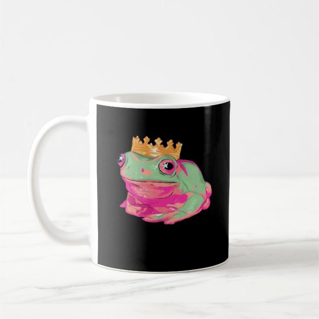 Frog King Funky Meme Classic Style Kaffeetasse (Links)