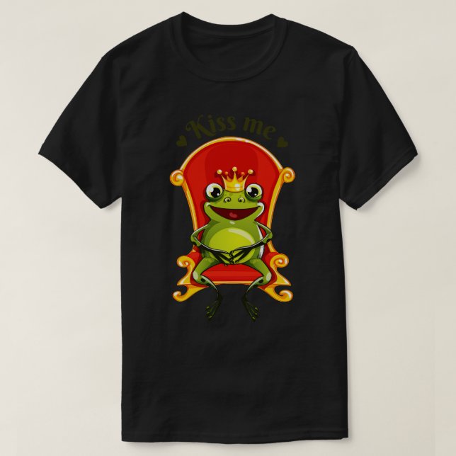 Frog King Kiss Me T-Shirt (Design vorne)