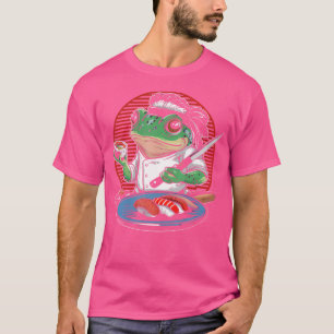 Frog Koch Sushi Kawaii Samurai Anime Japanisch Foo T-Shirt