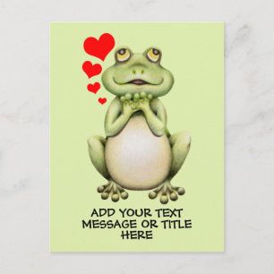 Frog-Liebe Zeichne Text hinzufügen Postkarte