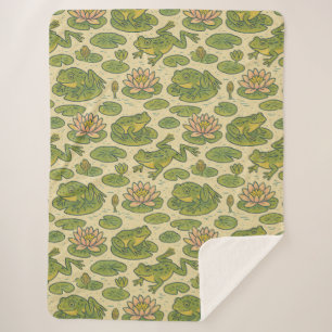 Frog Lili Pads Wasserlilie Art Sherpadecke