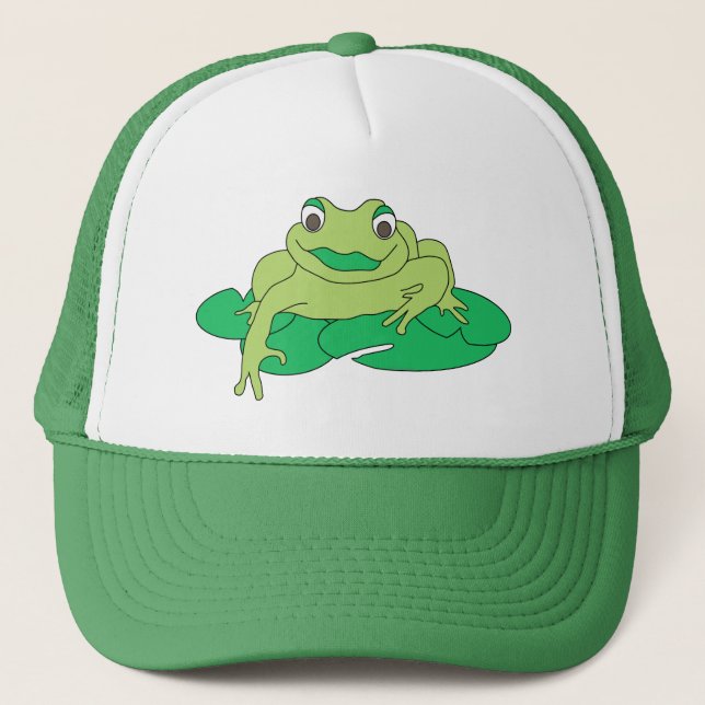 Frog Lily Pad Truckerkappe (Vorderseite)