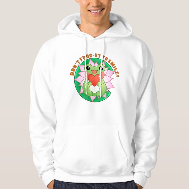 Frog Love – Cute Motivational Art Hoodie (Vorderseite)