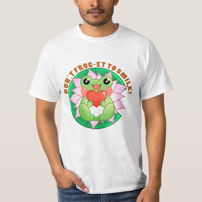 Frog Love – Cute Motivational Art T-Shirt (Vorderseite)