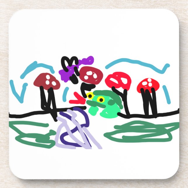 Frog love  getränkeuntersetzer (Vorderseite)