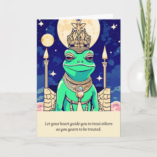 frog message happy birthday karte (Vorderseite)