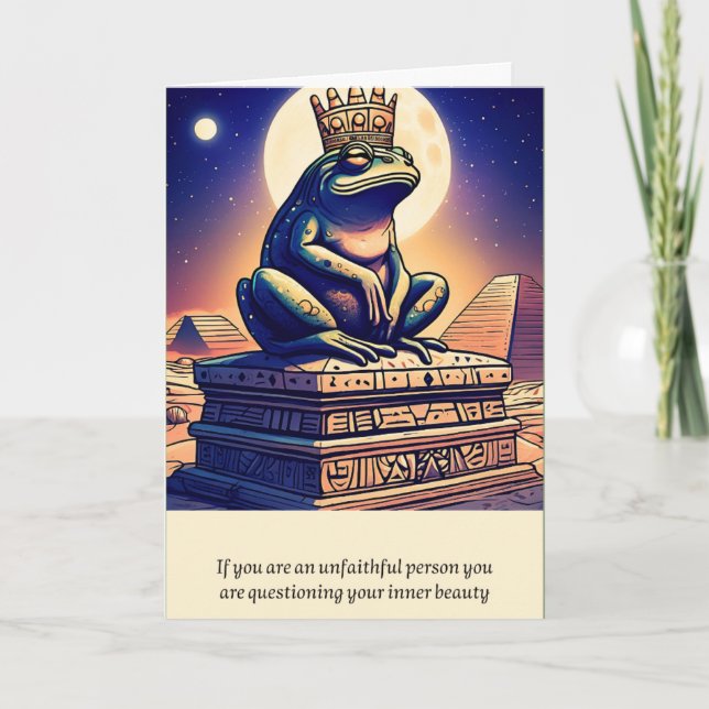 frog message happy birthday karte (Vorderseite)