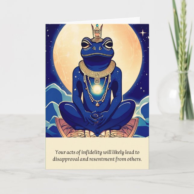 frog message happy birthday karte (Vorderseite)