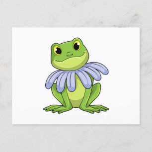 Frog mit Daisy Postkarte