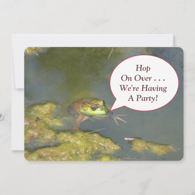 FROG MIT KOPF AUS DEM WASSER EINLADUNG (Vorderseite)