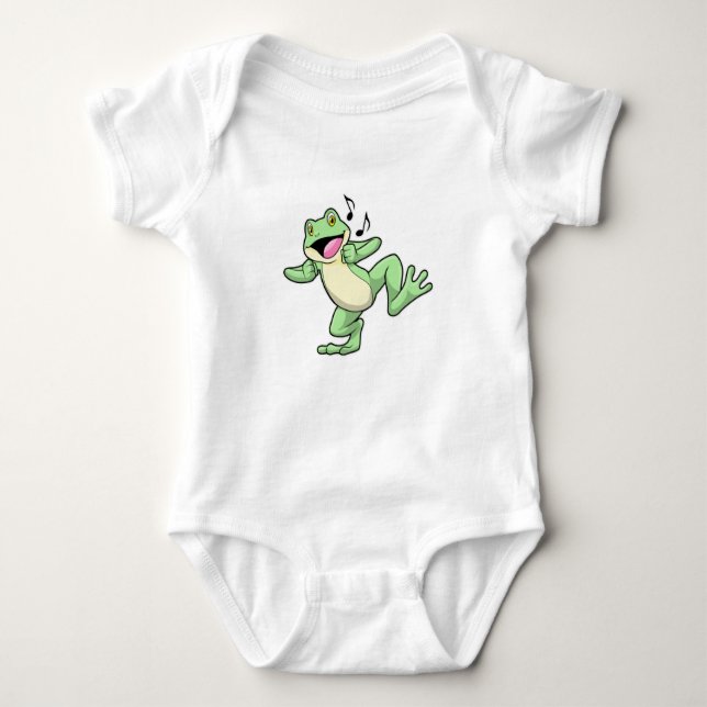 Frog Music Dance Baby Strampler (Vorderseite)
