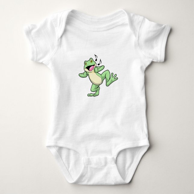 Frog Music Dance Baby Strampler (Vorderseite)