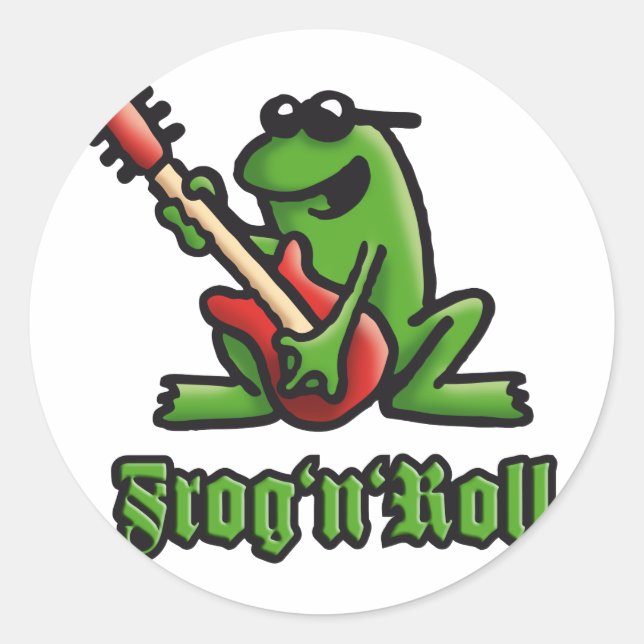 frog n roll A Runder Aufkleber (Vorderseite)