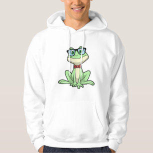 Frog Nerd Student Glasses Krawatte Hoodie