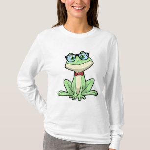 Frog Nerd Student Glasses Krawatte T-Shirt