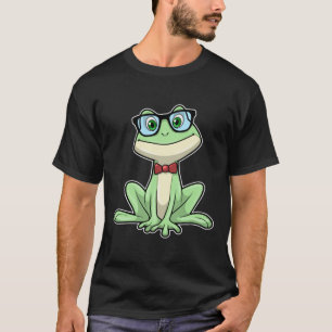 Frog Nerd Student Glasses Krawatte T-Shirt