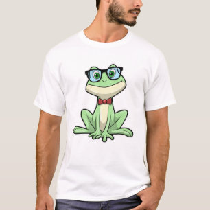 Frog Nerd Student Glasses Krawatte T-Shirt