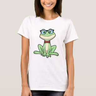 Frog Nerd Student Glasses Krawatte T-Shirt