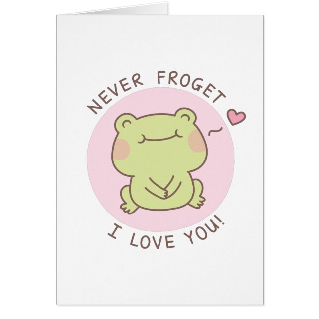 Frog nie Frogret I Liebe Sie Niedliche Liebe Puff (Vorne)