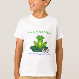 Frog on a Lily Pad Boys White T-Shirt