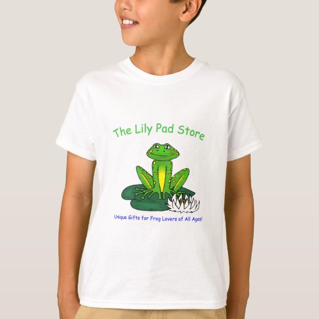Frog on a Lily Pad Boys White T-Shirt (Vorderseite)