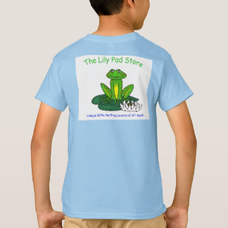 Frog on a Lily Pad Kid's Light Blue T-Shirt