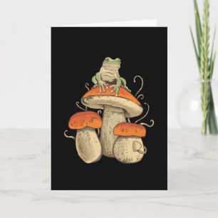 Frog On Mushroom Karte