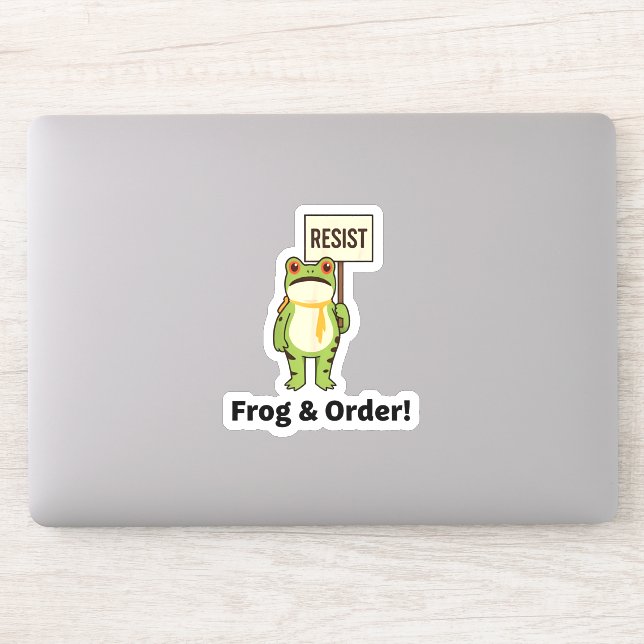  Frog & Order! Resist Sticker (Computer)
