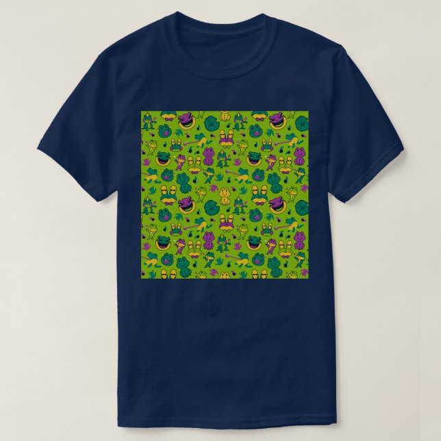 Frog Pattern von Tobe Fonseca T-Shirt (Design vorne)