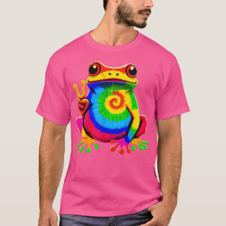 Frog Peace Hippie Krawatte-Dye Frog T-Shirt