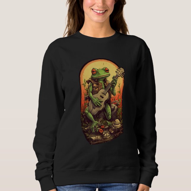 Frog Playing Banjo  Frog Sweatshirt (Vorderseite)