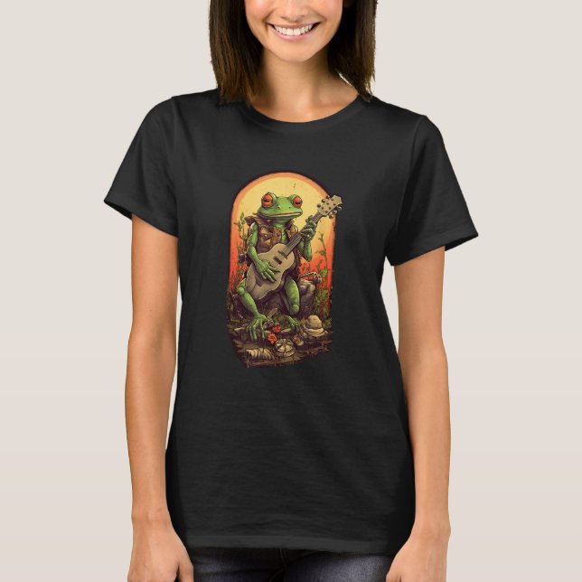 Frog Playing Banjo Frog T-Shirt (Vorderseite)