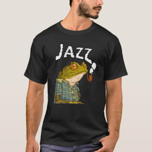 Frog Playing Jazz Musik Spaß Niedliche Frösche Tie T-Shirt
