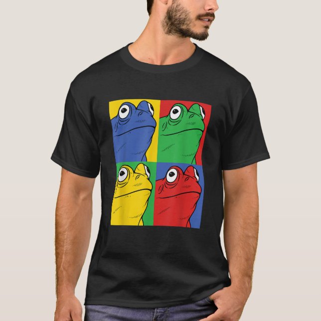 Frog Pop Art Retro Amphibien T-Shirt (Vorderseite)