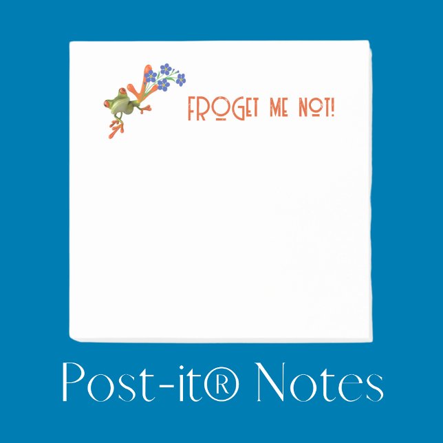 Frog Post-it®-Hinweise "FROGet me not!" Post-it Klebezettel (Von Creator hochgeladen)