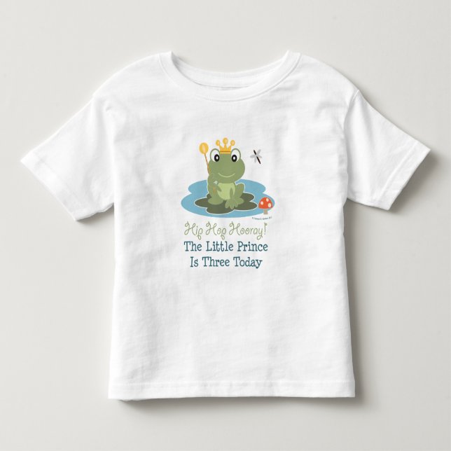 Frog Prince 3. Geburtstag T - Shirt (Vorderseite)