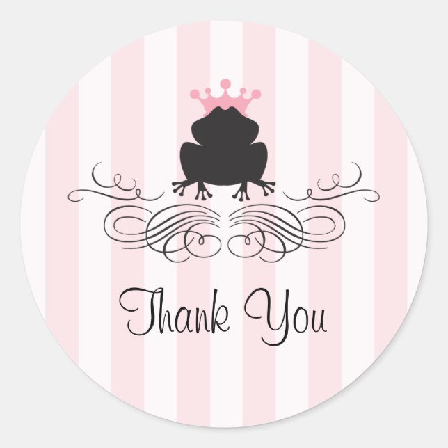 Frog Prince Charming Runder Aufkleber (Vorderseite)