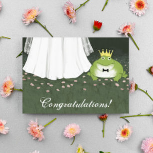 Frog Prince Fairy Tale Wedding Herzlichen Glückwun Karte