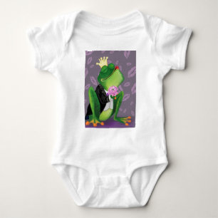 Frog Prince Funny Baby Bodysuit Strampler