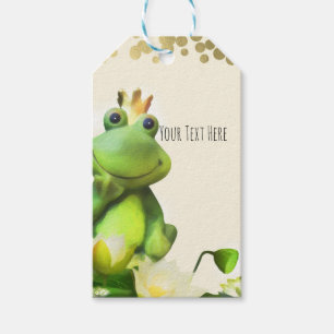 Frog Prince Green & Gold Baby Dusche Custom Gevor Geschenkanhänger