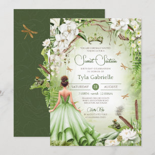Frog Prince Sweet 16 Prinzessin Birthday Einladung