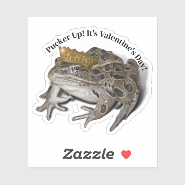 Frog Prince Valentine Aufkleber (Blatt)