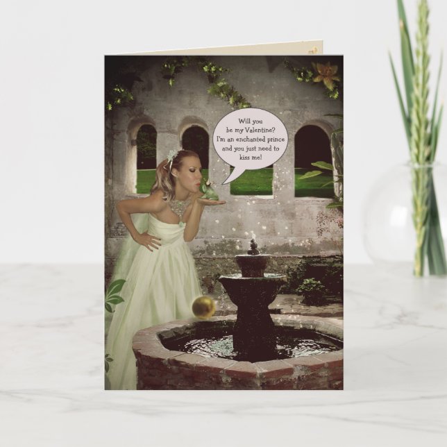 Frog Prince Valentine (customizable) Feiertagskarte (Vorderseite)