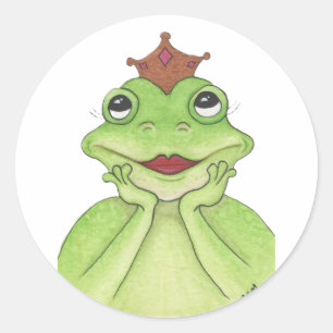 Frog Princess Runder Aufkleber