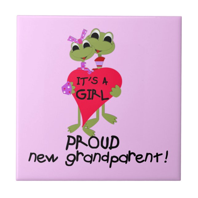 Frog Proud Grandmatt Girl Gifts Fliese (Vorderseite)