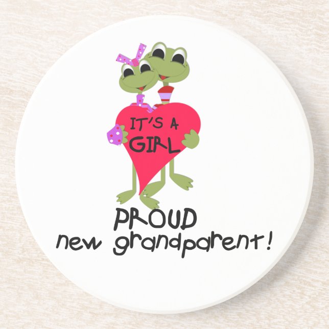 Frog Proud Grandmatt Girl Gifts Getränkeuntersetzer (Vorne)